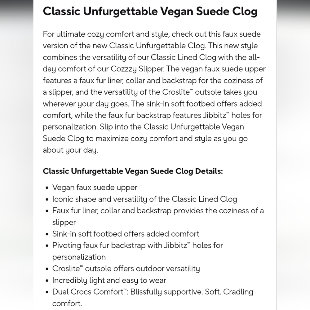 Crocs Classic Tan Vegan Suede Clogs With Fur Linning - Picture 8 of 8